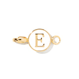 Letter E clip-on initial charm