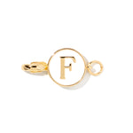 Letter F clip-on initial charm