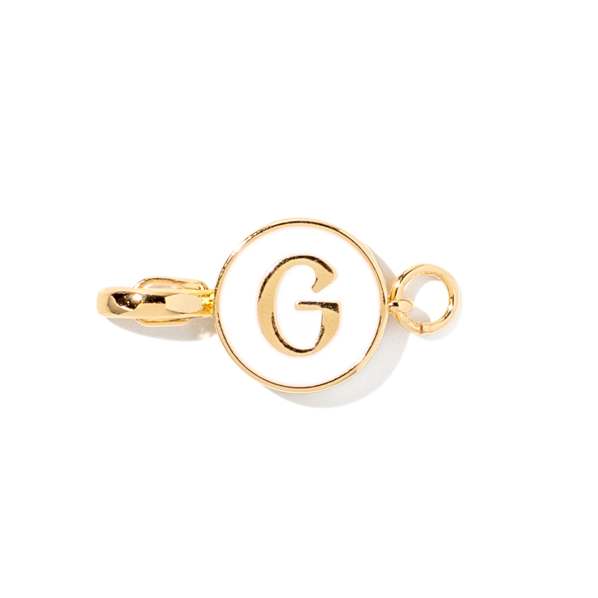 Letter G clip-on initial charm