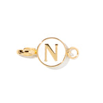 Letter N clip-on initial charm