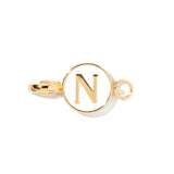 Letter N clip-on initial charm