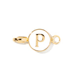 Letter P clip-on initial charm