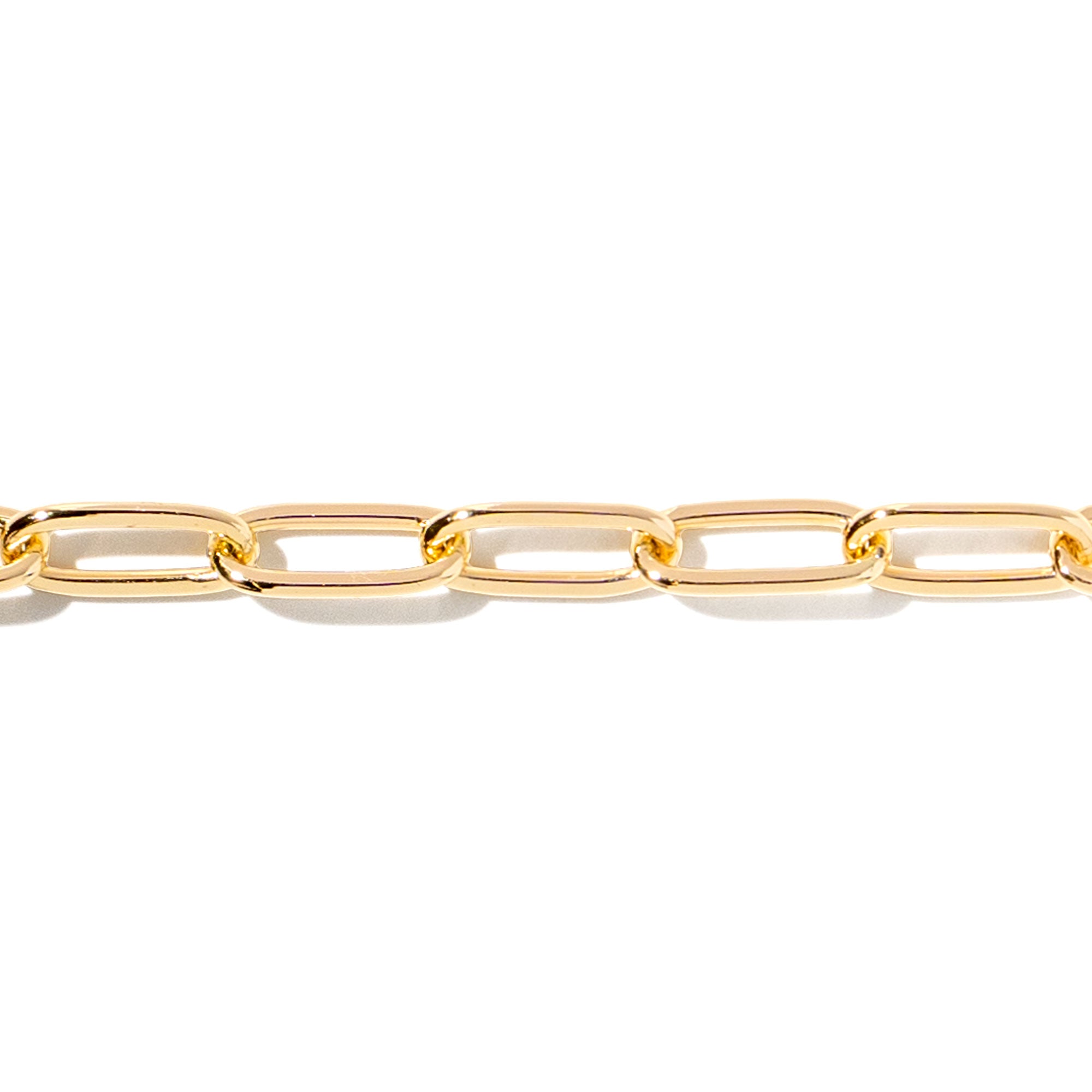 Paperclip clip-on charm bracelet chain
