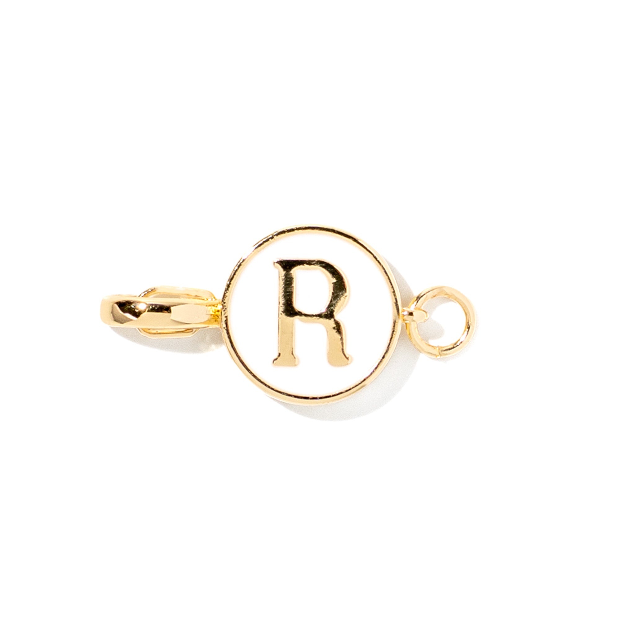 Letter R clip-on initial charm