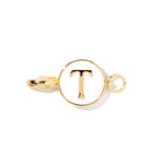 Letter T clip-on initial charm