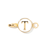 Letter T clip-on initial charm