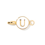 Letter U clip-on initial charm