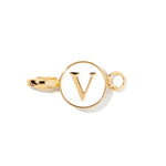 Letter V clip-on initial charm