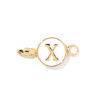 Letter X clip-on initial charm