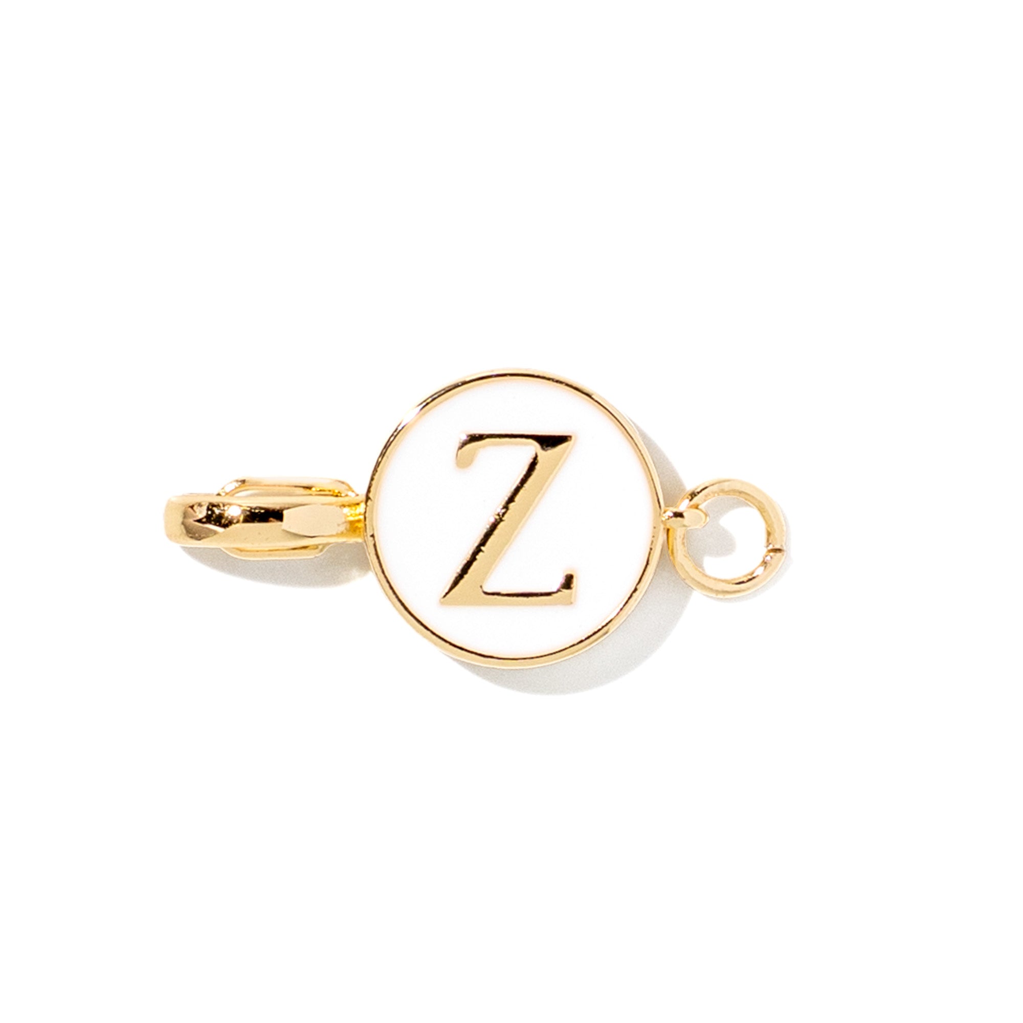 Letter Z clip-on initial charm