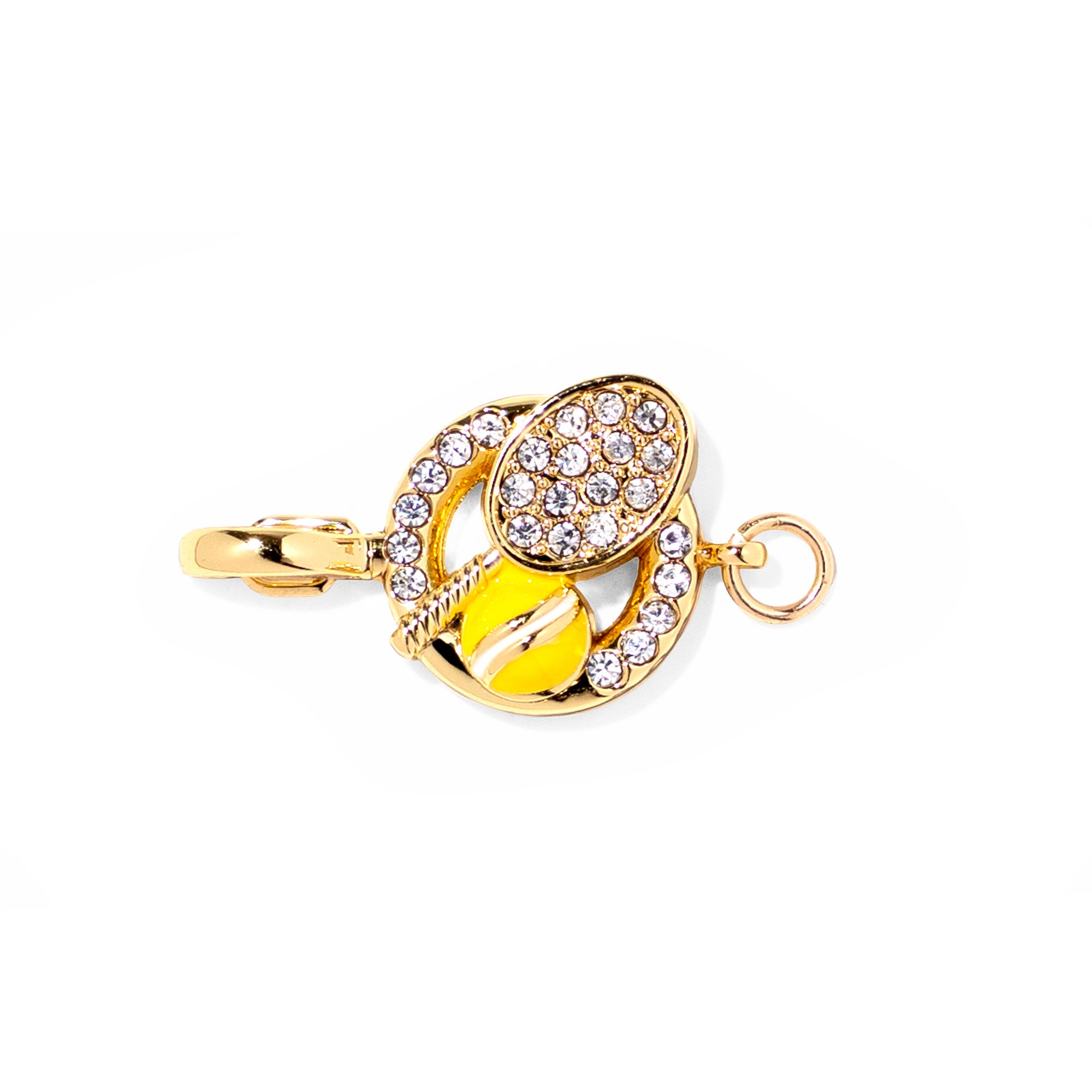 Tennis clip-on sports charm