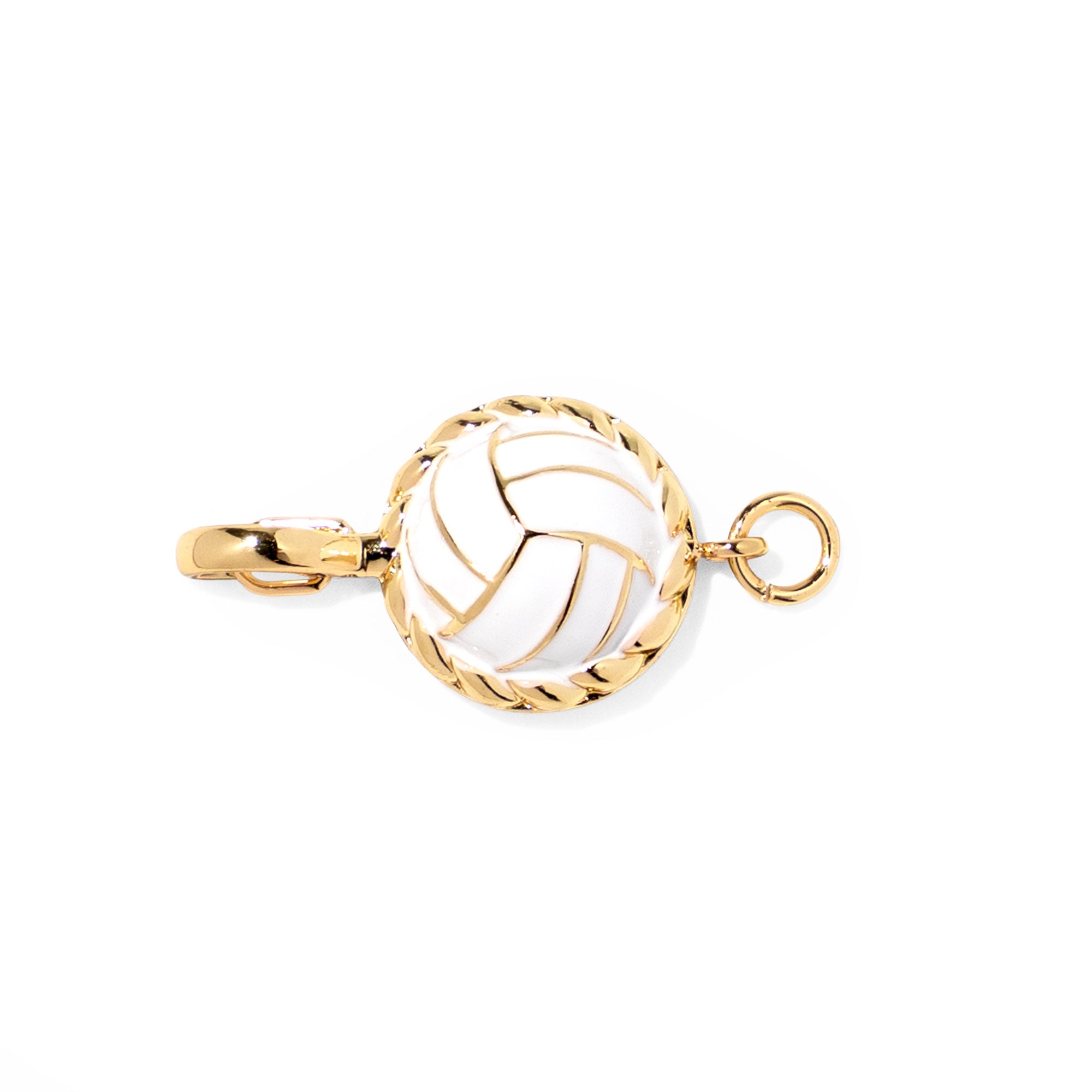 Volleyball clip-on sports charm