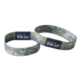 Tap To Pray Waterfowl Camo Bible verse wristband