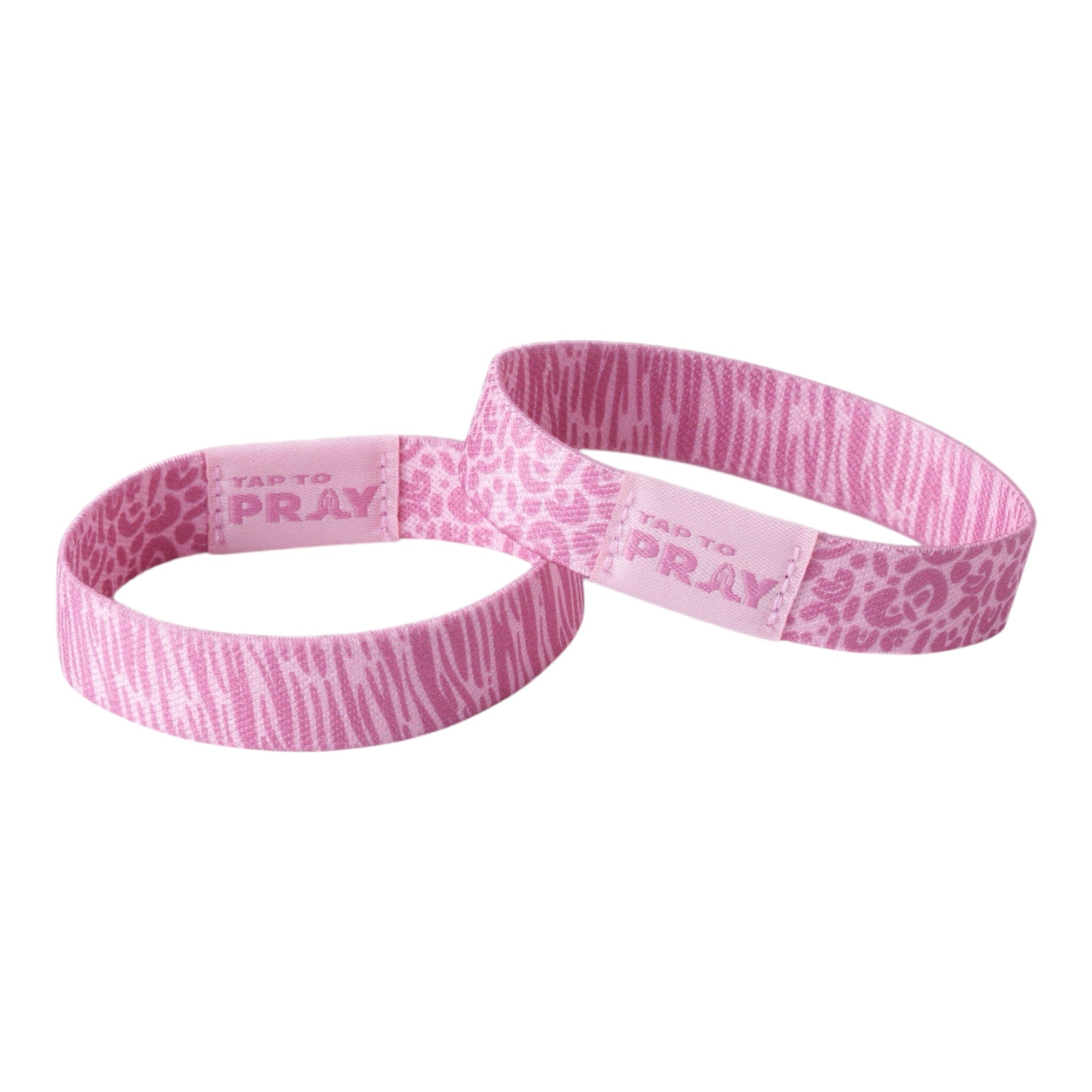 Tap To Pray Safari Rose Bible verse wristband