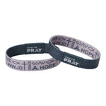 Tap To Pray Symbols of Faith Taupe Bible verse wristband