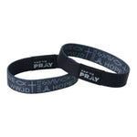Tap To Pray Symbols of Faith Grey Bible verse wristband