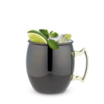 Black & Gold Moscow Mule Mugs, Set of 2, 16 oz
