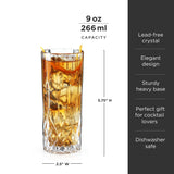 Crystal Highball Glass Set – Lead-Free Cocktail Tumblers (Set of 4)