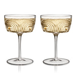 Viski Beau Crystal Cocktail Coupes, set of 2