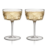 Viski Beau Crystal Cocktail Coupes, set of 2