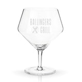 Viski Raye Angled Crystal Gin & Tonic Glasses, Lead-Free Crystal, Set of 2, 14 oz