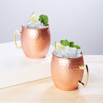 True Hammered Copper-Plated Moscow Mule Mugs