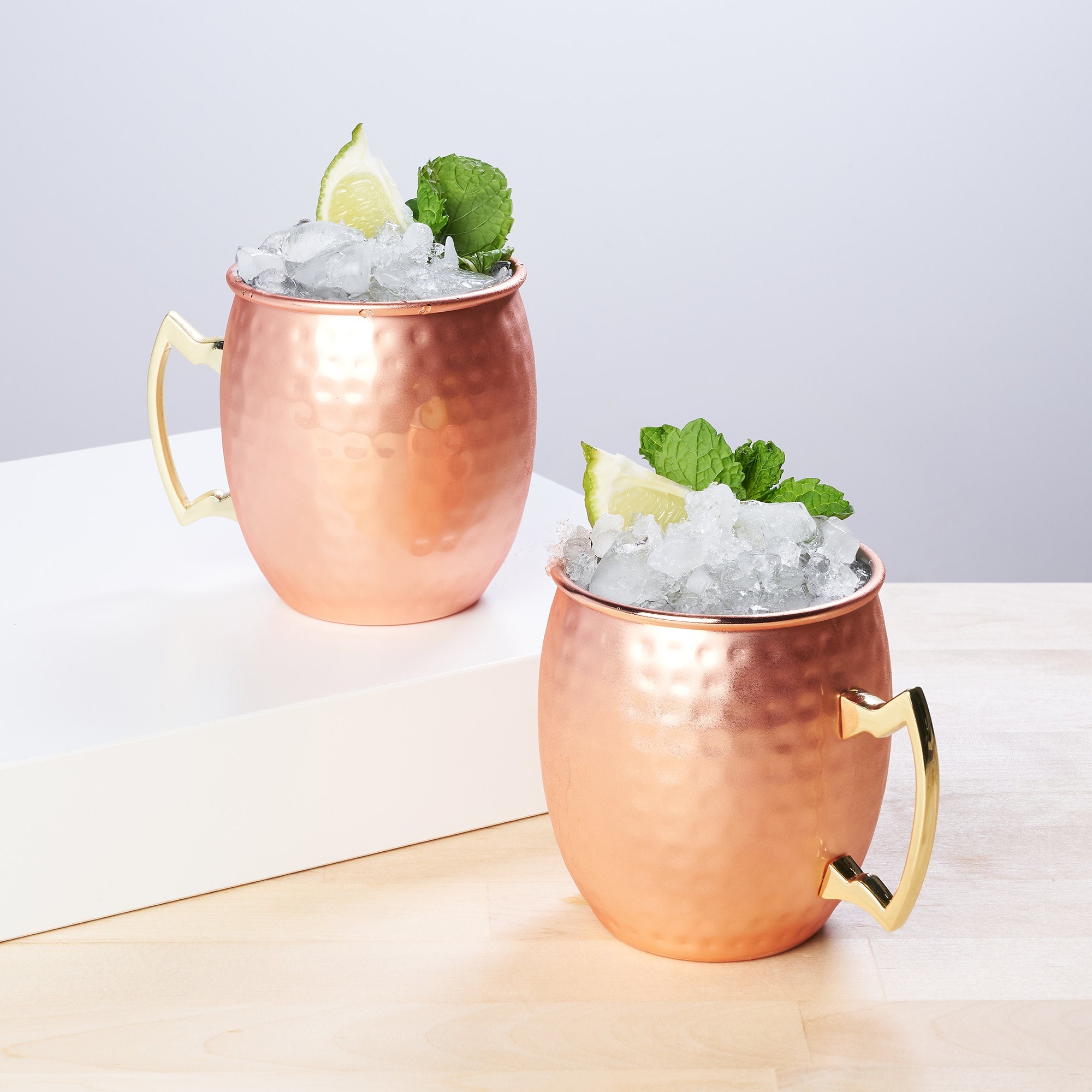 True Hammered Copper-Plated Moscow Mule Mugs