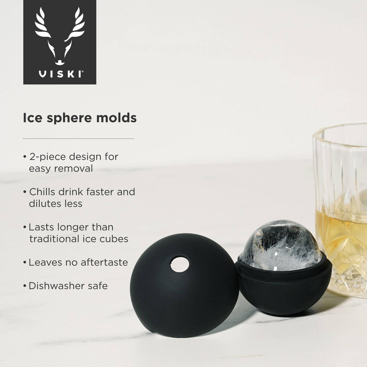 Whiskey Glasses & Ice Sphere Molds Gift Box Set - 39 North CO 