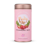 Pinky Up Strawberry Mint Herbal Tea, Compostable Pyramid Sachets, 15 Ct