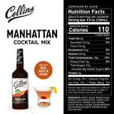 Collins Manhattan Cocktail Mix, Brown Sugar, Cherry & Orange Juice, 32 oz