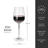 Reserve Inez Crystal Bordeaux Glasses Viski