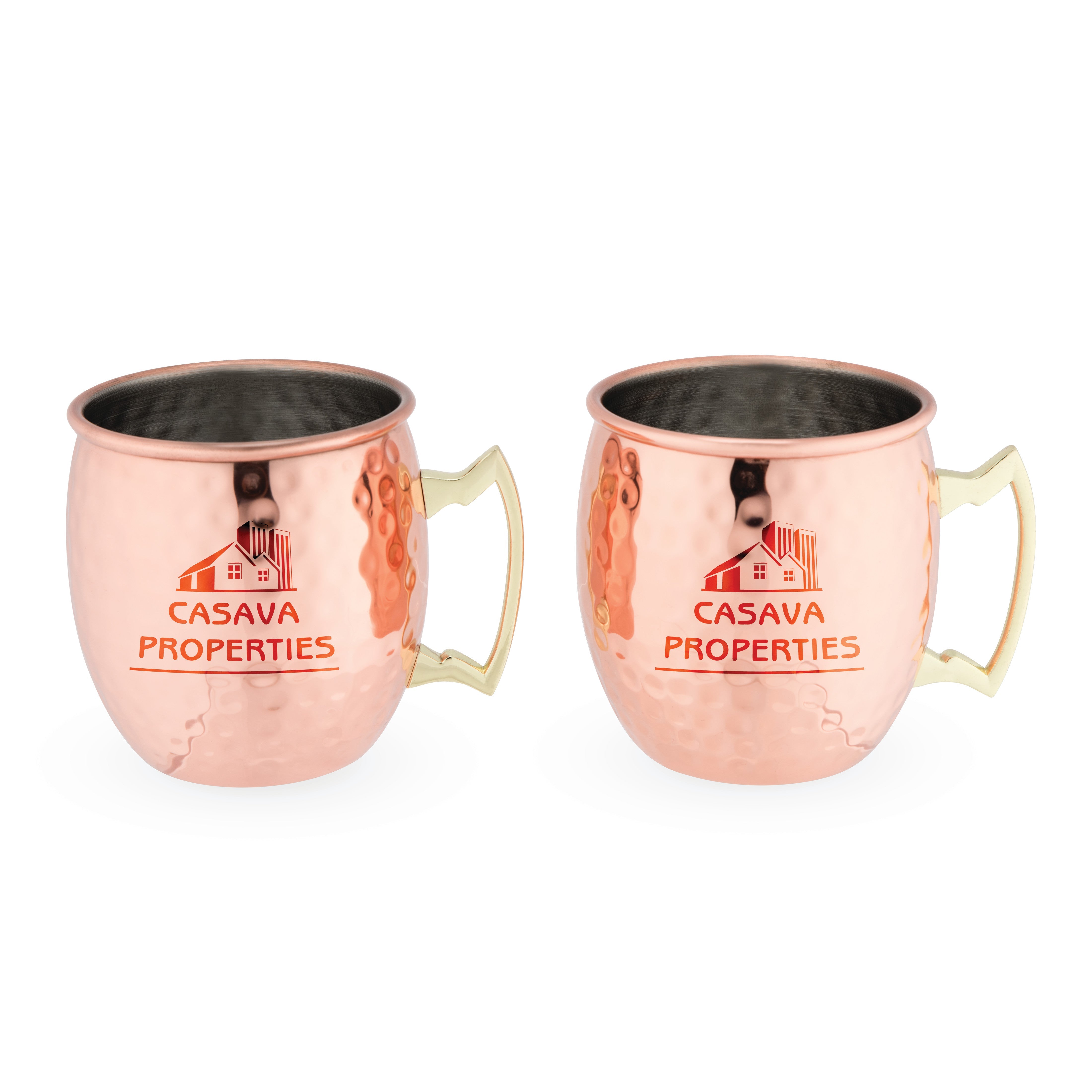 True Hammered Copper-Plated Moscow Mule Mugs